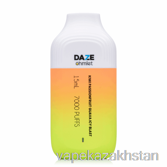 Vape Kazakhstan 7 Daze OHMLET 7000 Disposable Kiwi Passionfruit Guava Icy Blast